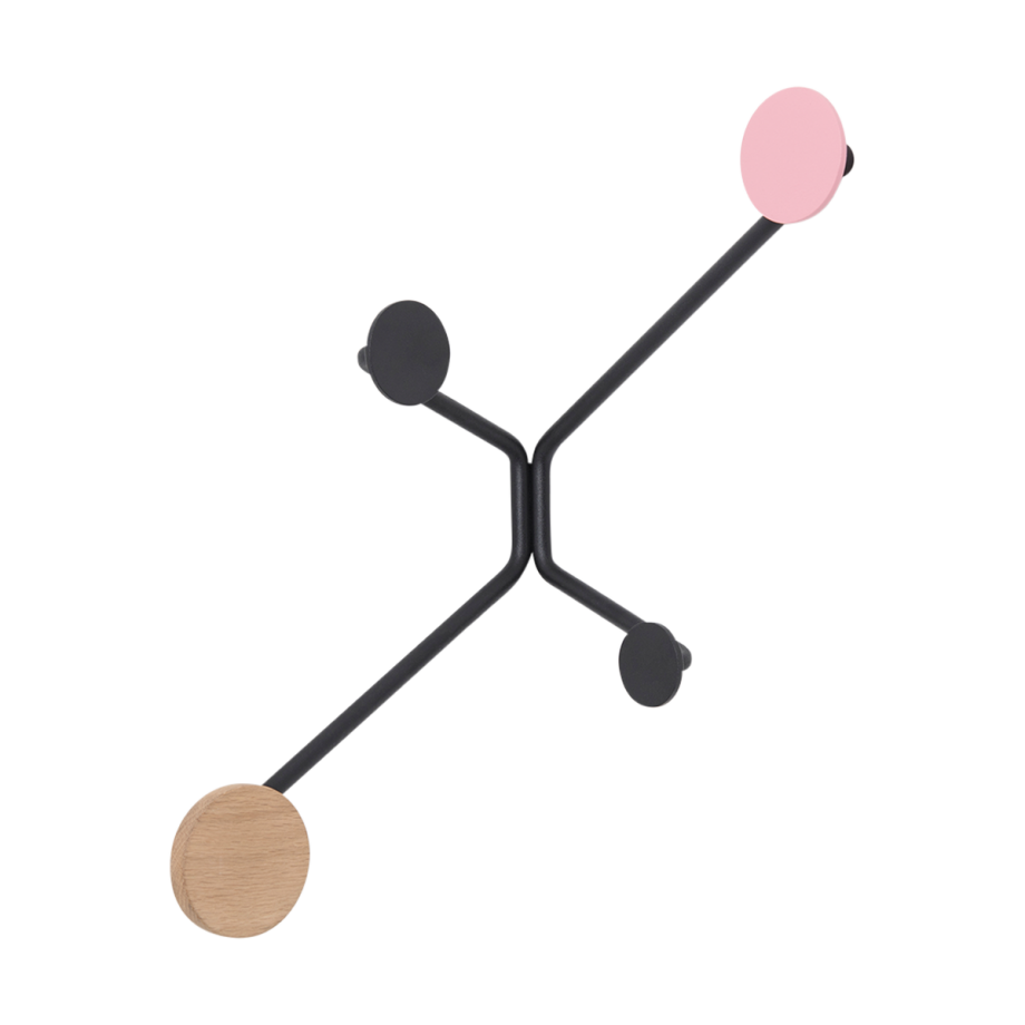 Hook coat rack inner corners - wandkapstok pink Hook coat rack inner corners - wandkapstok pink afbeelding 1