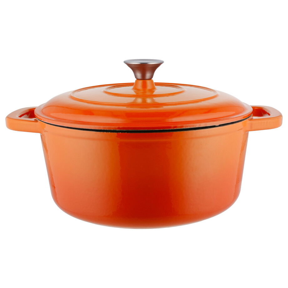 SILVERCREST Gietijzeren pan 28 cm 5,6 L (Oranje) afbeelding 1