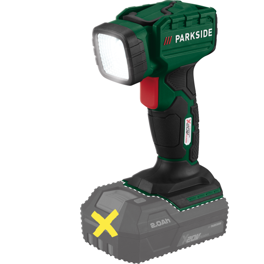 PARKSIDE Accu-LED-handlamp 20 V, zonder accu en lader (20V PLHLA 20 Li A1) afbeelding 1