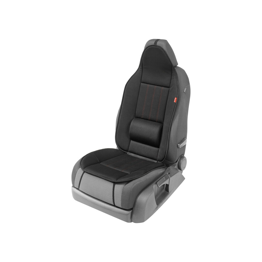 ULTIMATE SPEED Autostoelverhoger met lendesteun (Zwart/rood) afbeelding 1