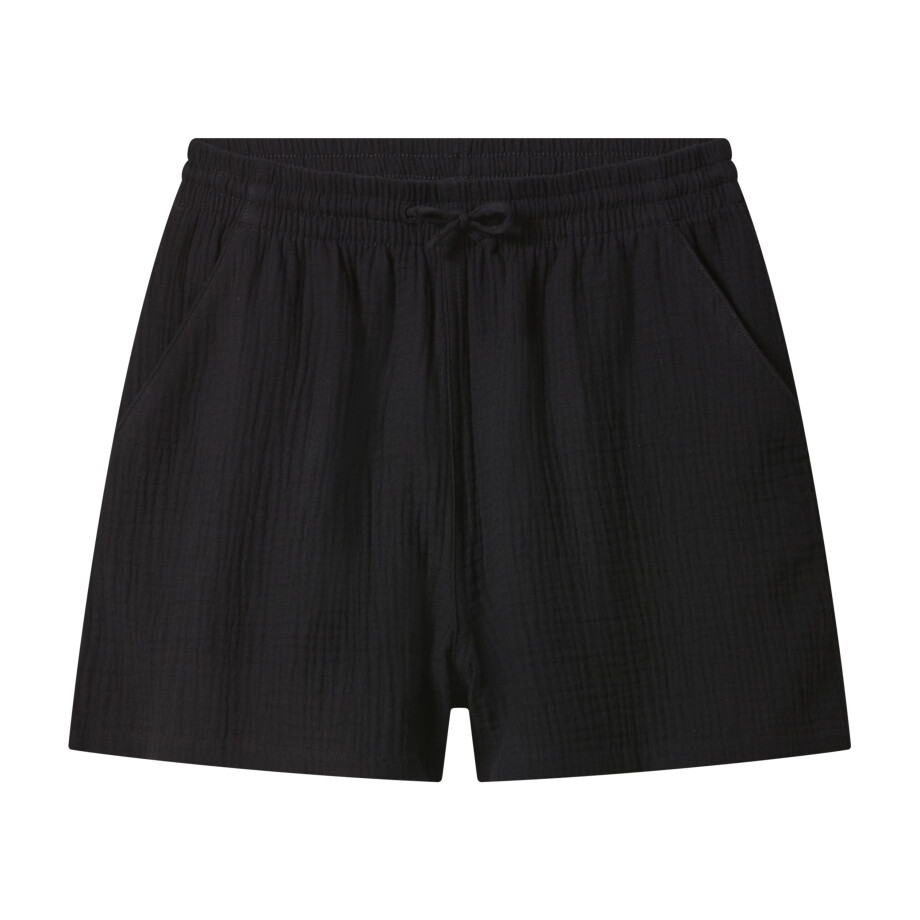 Esmara Kids Korte mousseline kinder broek (Zwart, 146/152) afbeelding 1