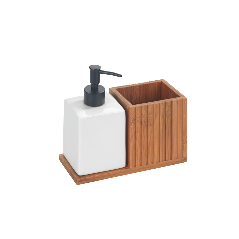 Wenko Afwasmiddel- en zeepdispenser met houder Mera afbeelding 1