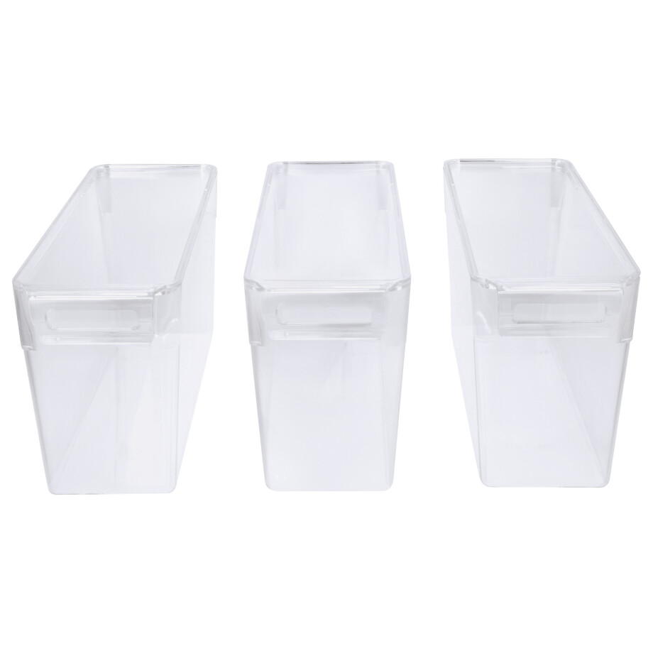 SILVERCREST Koelkastorganizers met deksel - 3 bakjes - 3,2 L afbeelding 