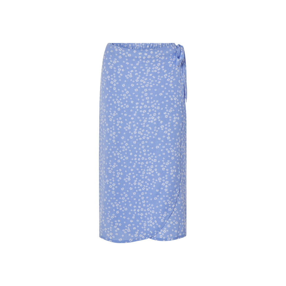 esmara Dames wikkelrok (lichtblauw met bloemen, S (36/38)) esmara Dames wikkelrok (lichtblauw met bloemen, S (36/38)) afbeelding 1
