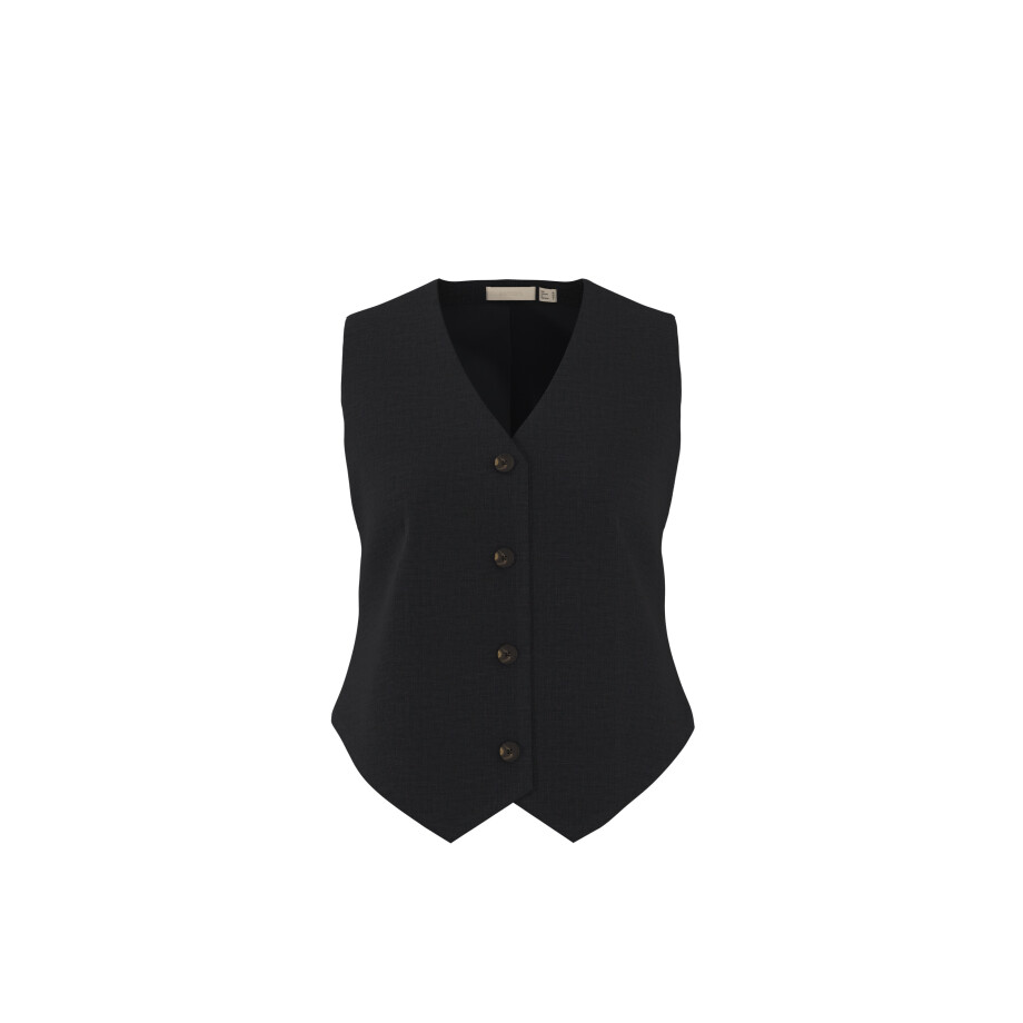 ESMARA Dames gilet met linnen (Zwart, 34) ESMARA Dames gilet met linnen (Zwart, 34) afbeelding 1