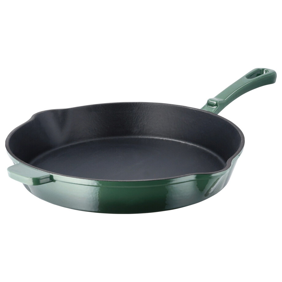 SILVERCREST Gietijzeren koekenpan 30 cm (Groen) SILVERCREST Gietijzeren koekenpan 30 cm (Groen) afbeelding 1
