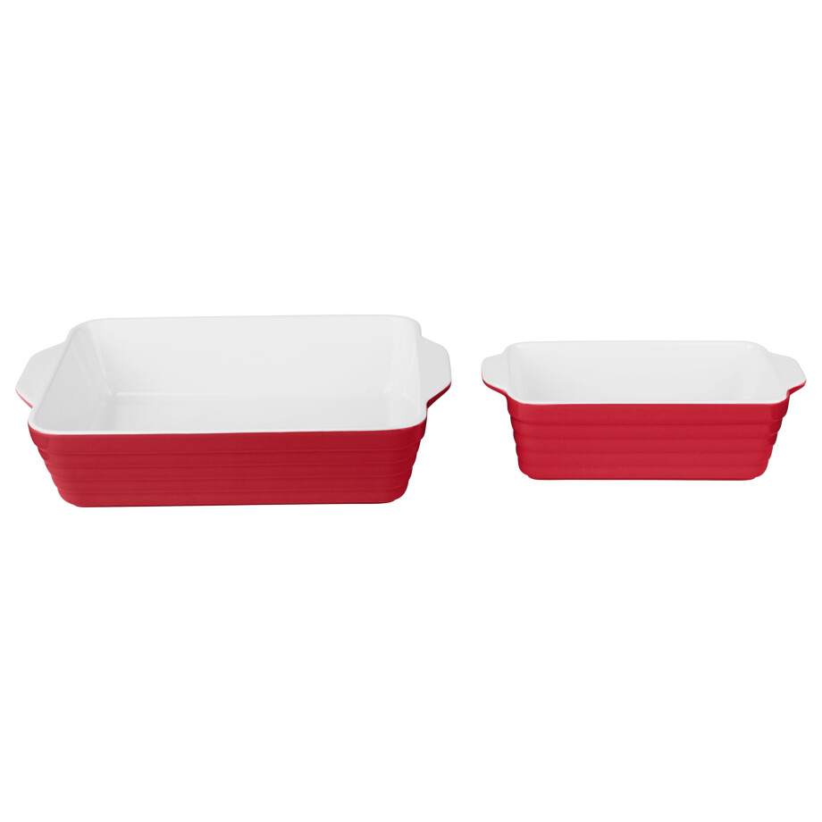 SILVERCREST Ovenschalen (set van 2 klein/rood) SILVERCREST Ovenschalen (set van 2 klein/rood) afbeelding 1
