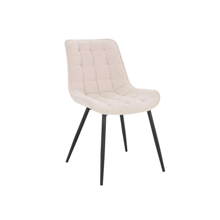 HOME DELUXE Set van 2 eetkamerstoelen Ikalo (Crème) afbeelding 1