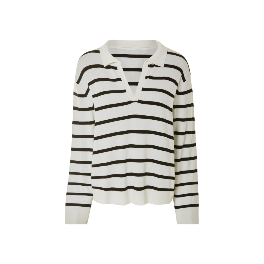 esmara Gebreide dames trui (Wit/zwart, L (44/46)) afbeelding 1