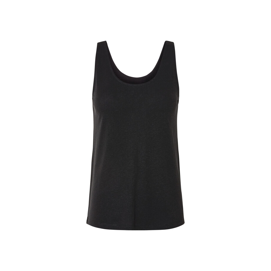 esmara Linnen dames top (Zwart, M (40/42)) afbeelding 1