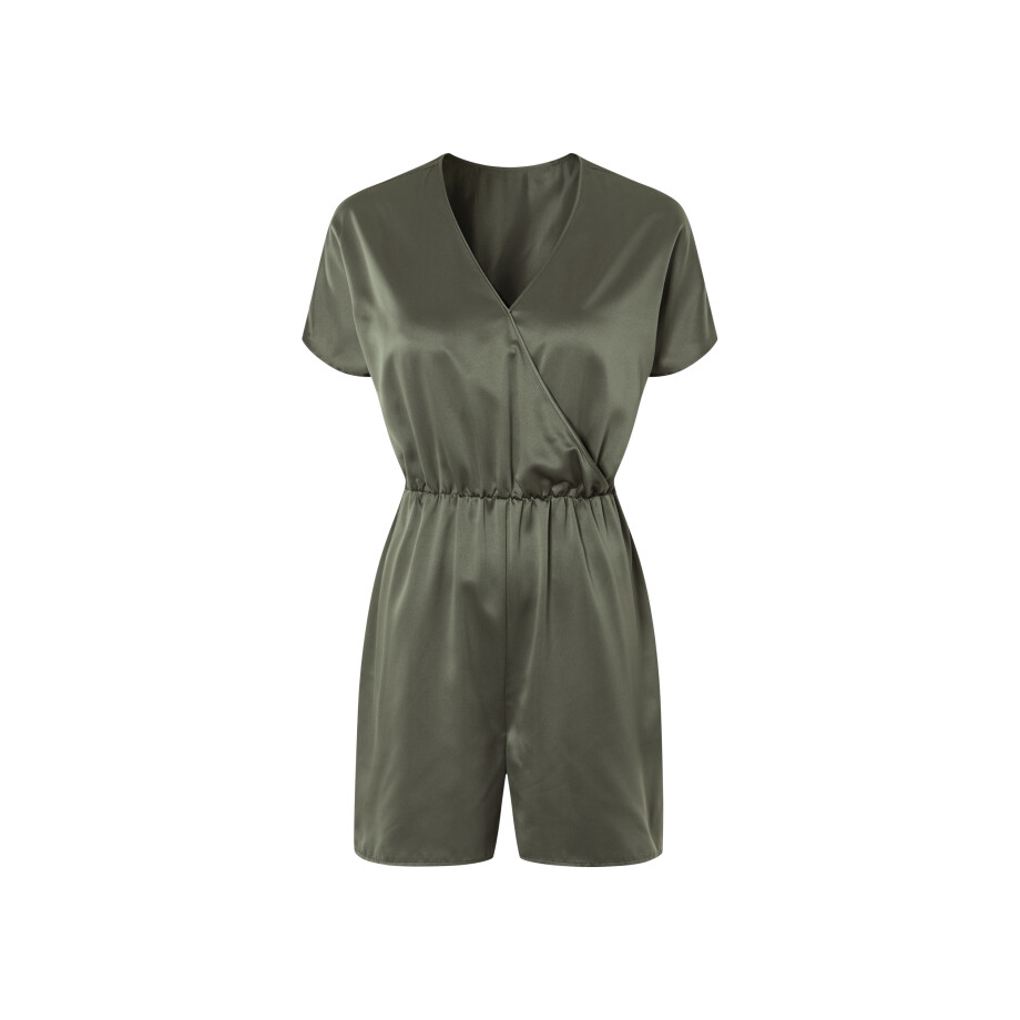 ESMARA Satijnen dames jumpsuit (Olijfgroen, 42) afbeelding 1