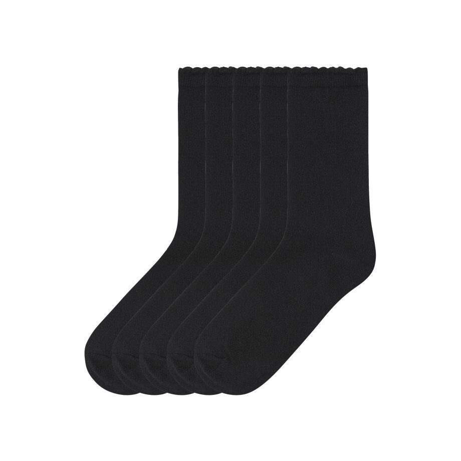 esmara 5 paar kinder sokken (Ruches/zwart, 27-30) afbeelding 1