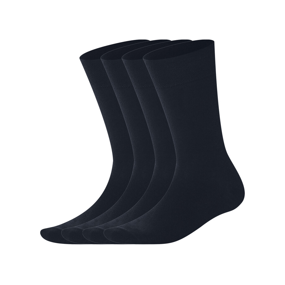 esmara Men 4 Paar sokken (Marineblauw, 43-46) afbeelding 1