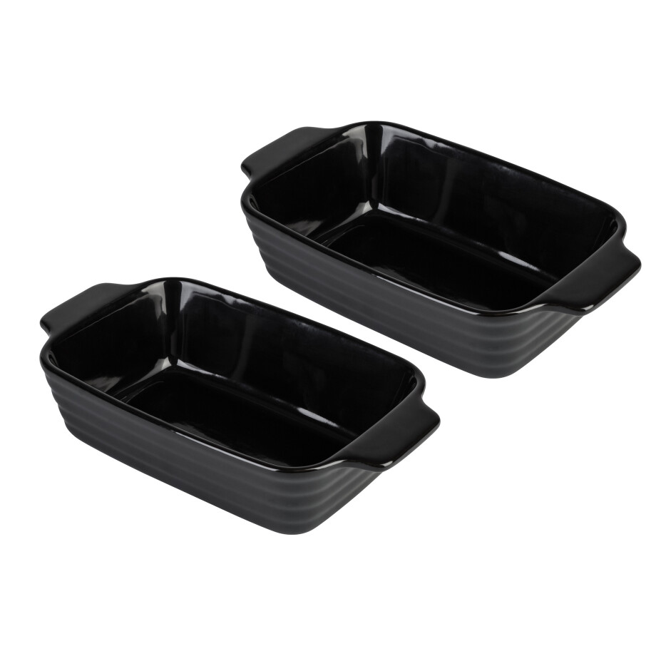 LIVARNO home Ovenschalen (2 kleine, zwarte ovenschalen) afbeelding 1