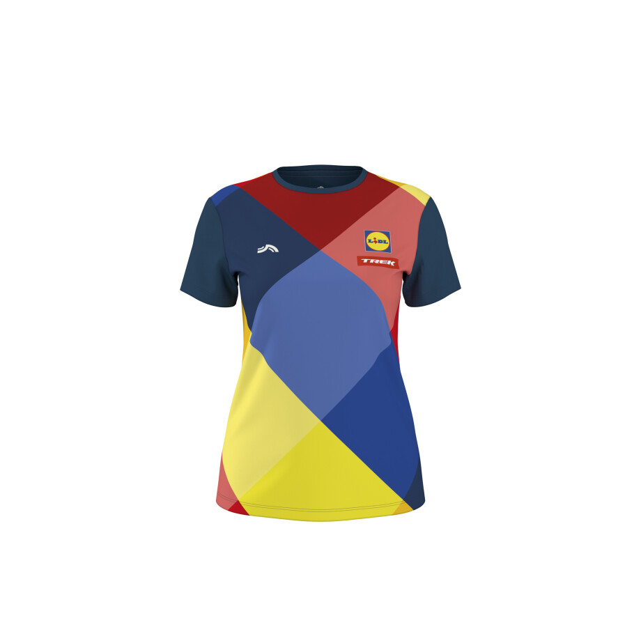 CRIVIT Dames sportshirt Lidl-Trek 2026 (geel/rood/navy, S (36/38)) afbeelding 1