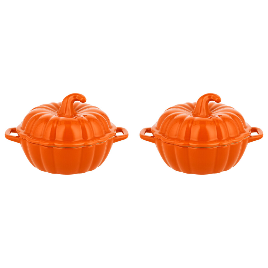 SILVERCREST Pompoen ovenschaaltjes, 2-delig SILVERCREST Pompoen ovenschaaltjes, 2-delig afbeelding 1