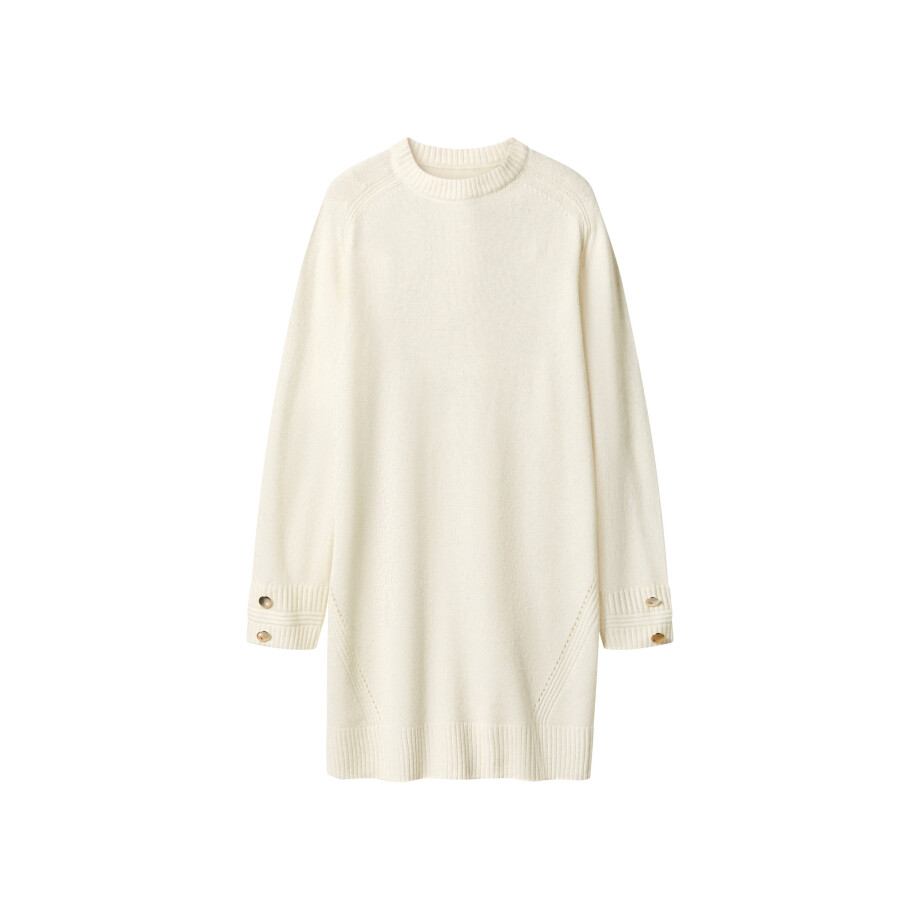 esmara Gebreide dames jurk (Wit, M (40/42)) esmara Gebreide dames jurk (Wit, M (40/42)) afbeelding 1