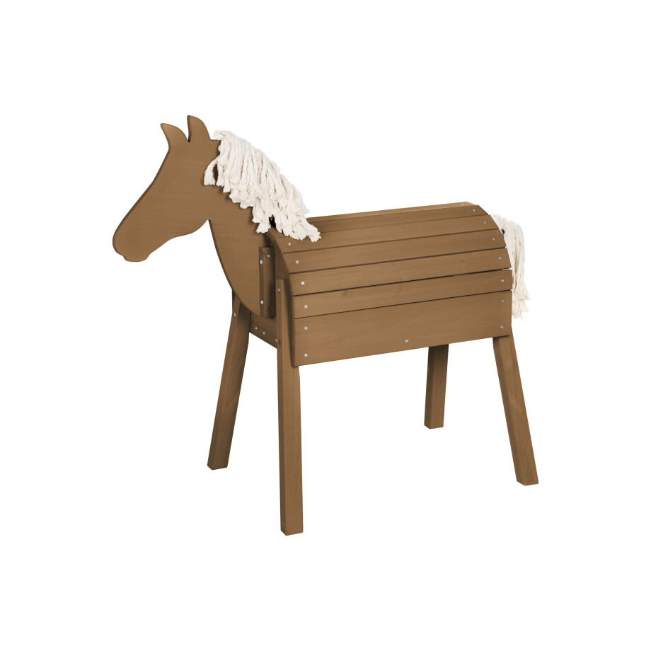 roba Houten speelpaard voor buiten (klein (48x110x96 cm), Teak) afbeelding 1