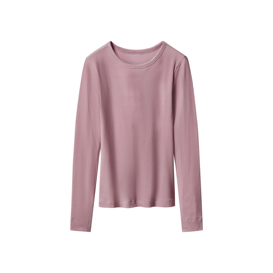 esmara Geribd dames shirt met lange mouwen (Lila, XL (48/50)) afbeelding 1