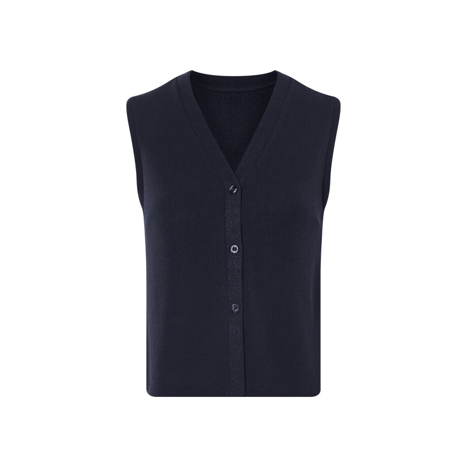esmara Gebreid dames vest (Marineblauw, M (40/42)) afbeelding 1