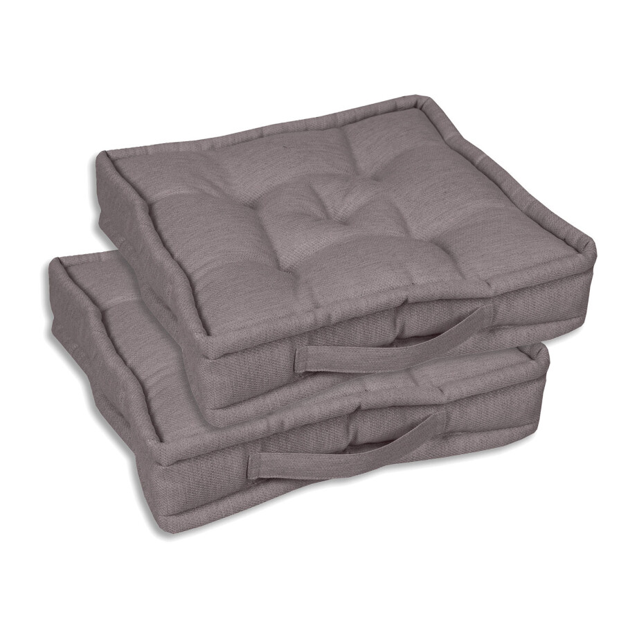 GO-DE Textil Tuinkussen (Set van 2 bokskussens, Taupe) GO-DE Textil Tuinkussen (Set van 2 bokskussens, Taupe) afbeelding 1
