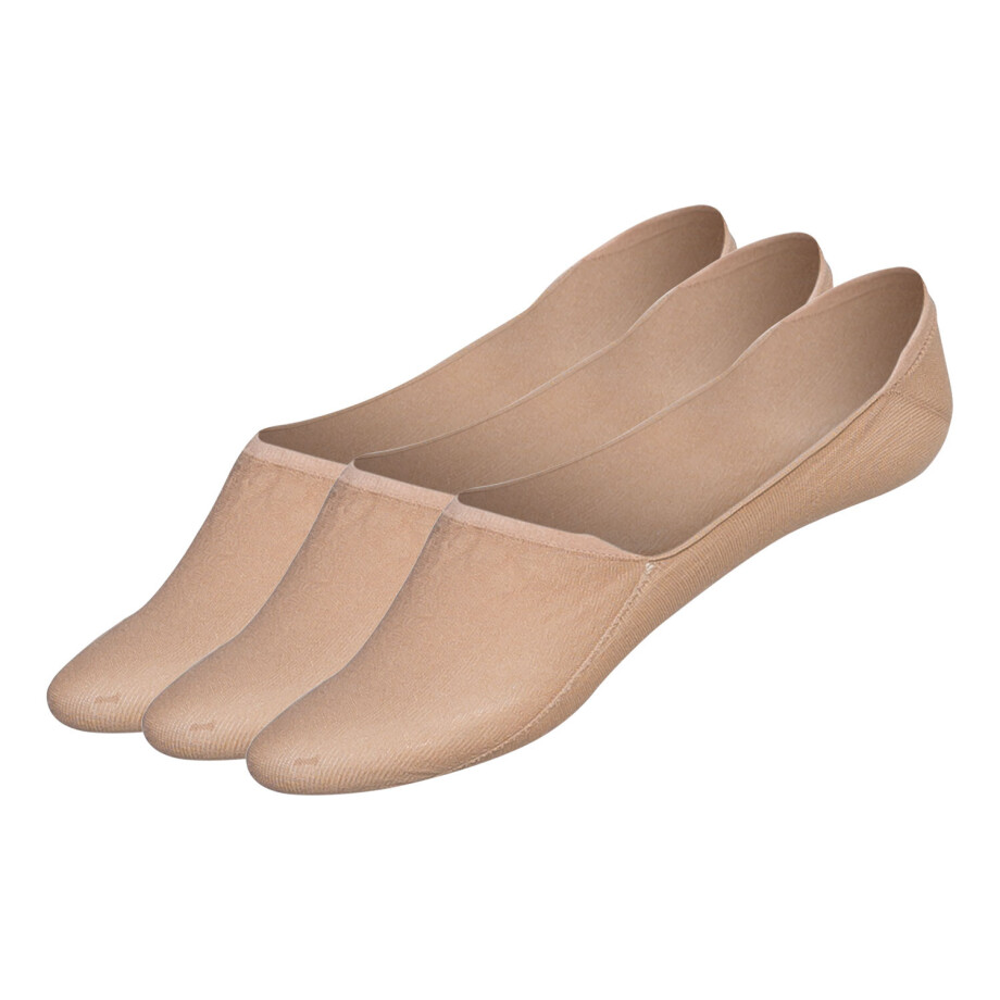 esmara 3 paar sneakersokken (Mid-Cut, Beige, 35-38) afbeelding 1