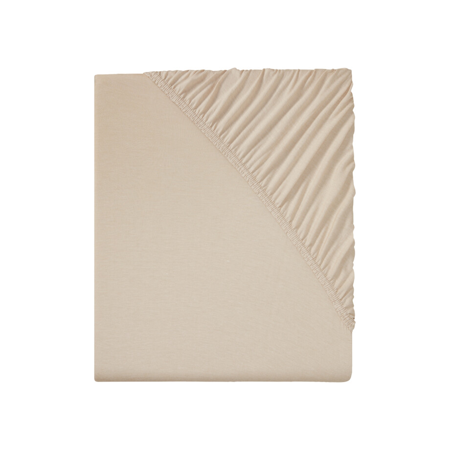 LIVARNO home Jersey hoeslaken 140-160 x 200 cm (Beige) afbeelding 1