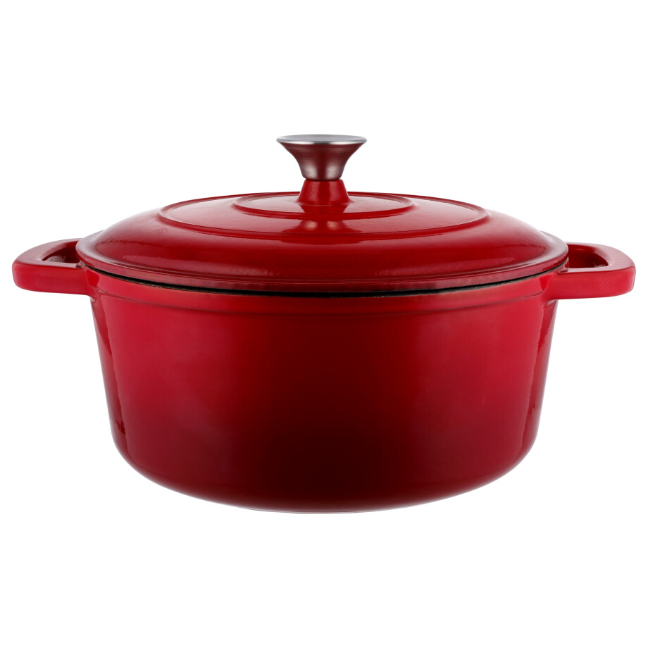 SILVERCREST Gietijzeren pan 28 cm 5,6 L (Rood) afbeelding 1
