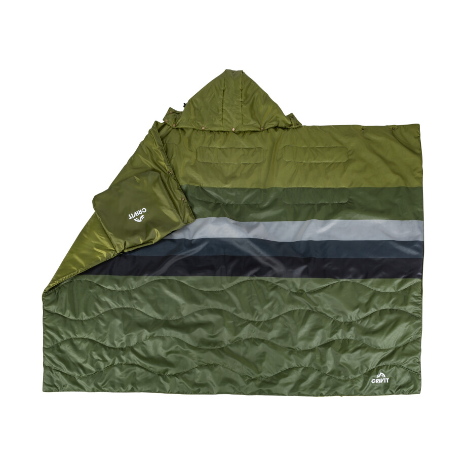 CRIVIT 3-in-1 kampeerdeken met opbergtas (Groen) afbeelding 1