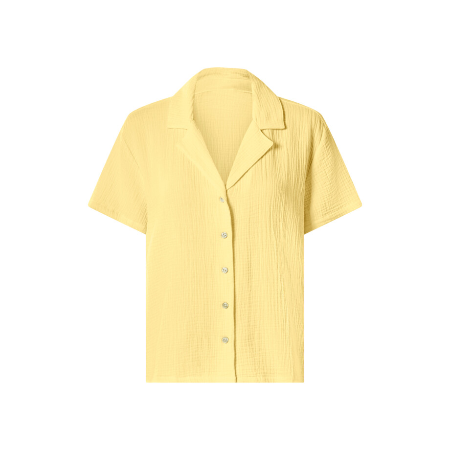 esmara Mousseline dames blouse - korte mouwen (Geel, S (36/38)) afbeelding 1