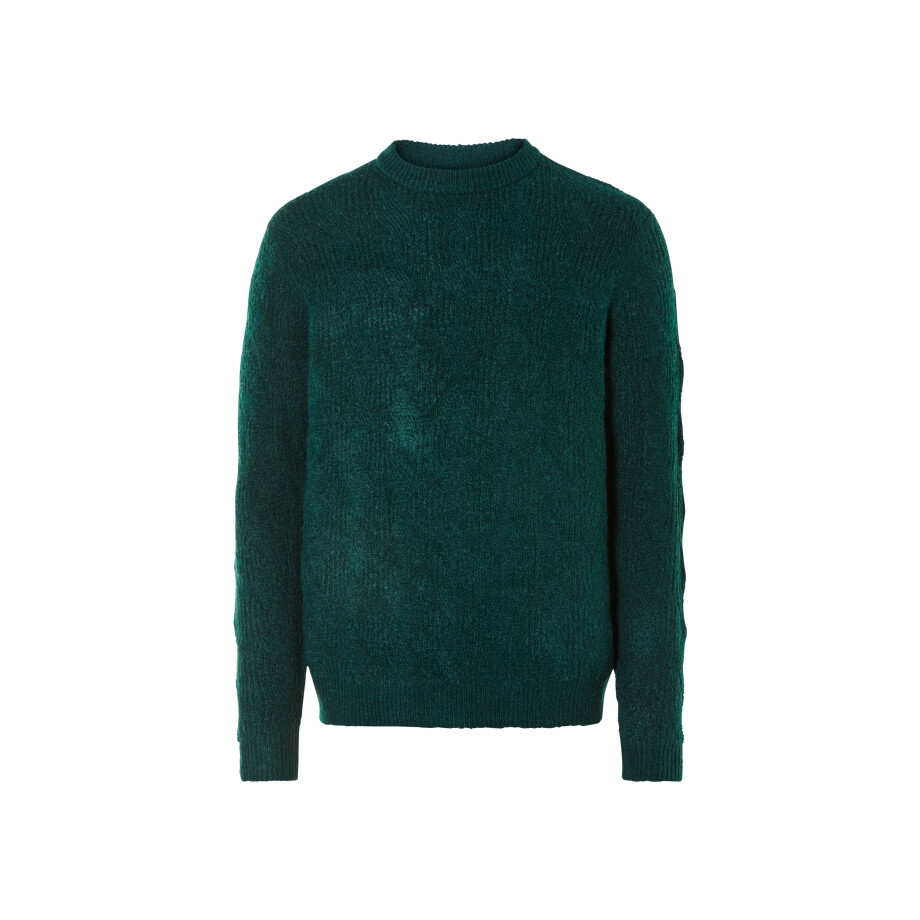 LIVERGY Gebreide heren trui (Groen, L (52/54)) afbeelding 1