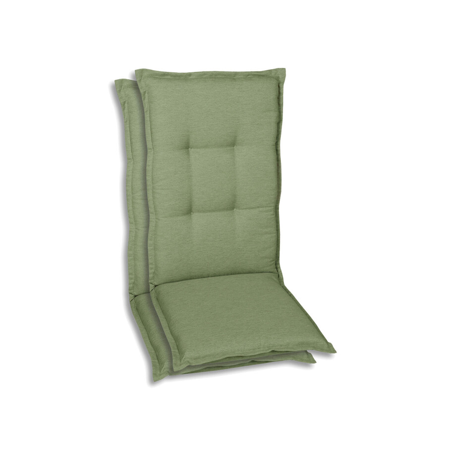 GO-DE Textil Tuinkussen (Stoelkussens voor stoelen met een normale rugleuning, Lichtgroen) afbeelding 1