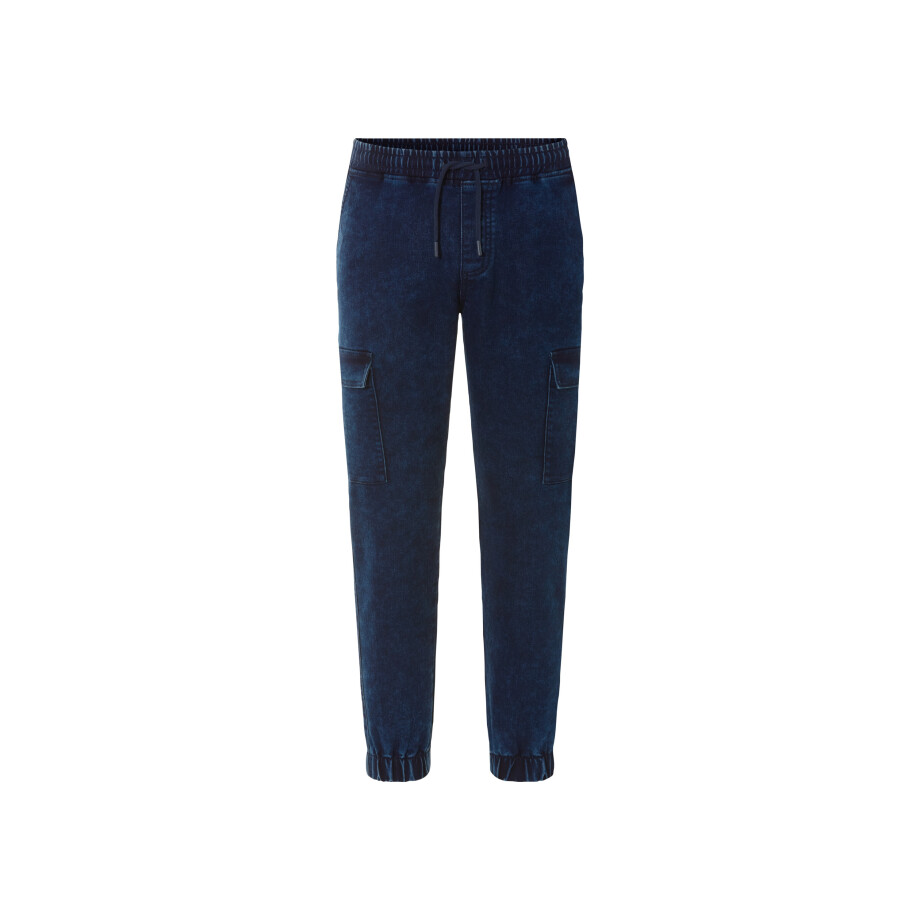LIVERGY Heren denim joggers (Blauw, XL) afbeelding 1