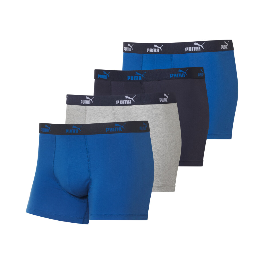 Puma 4 heren boxers (Blauw/grijs, XL) Puma 4 heren boxers (Blauw/grijs, XL) afbeelding 1