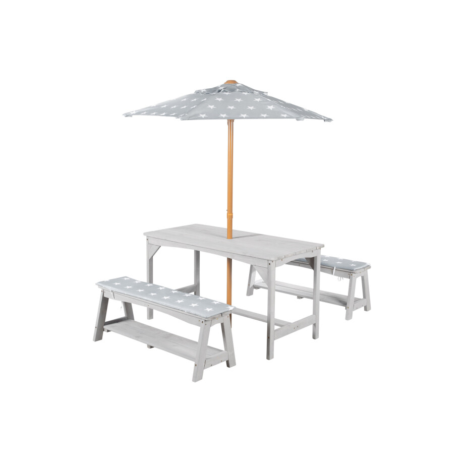 roba Kinder tuinset met parasol (Grijs) afbeelding 1