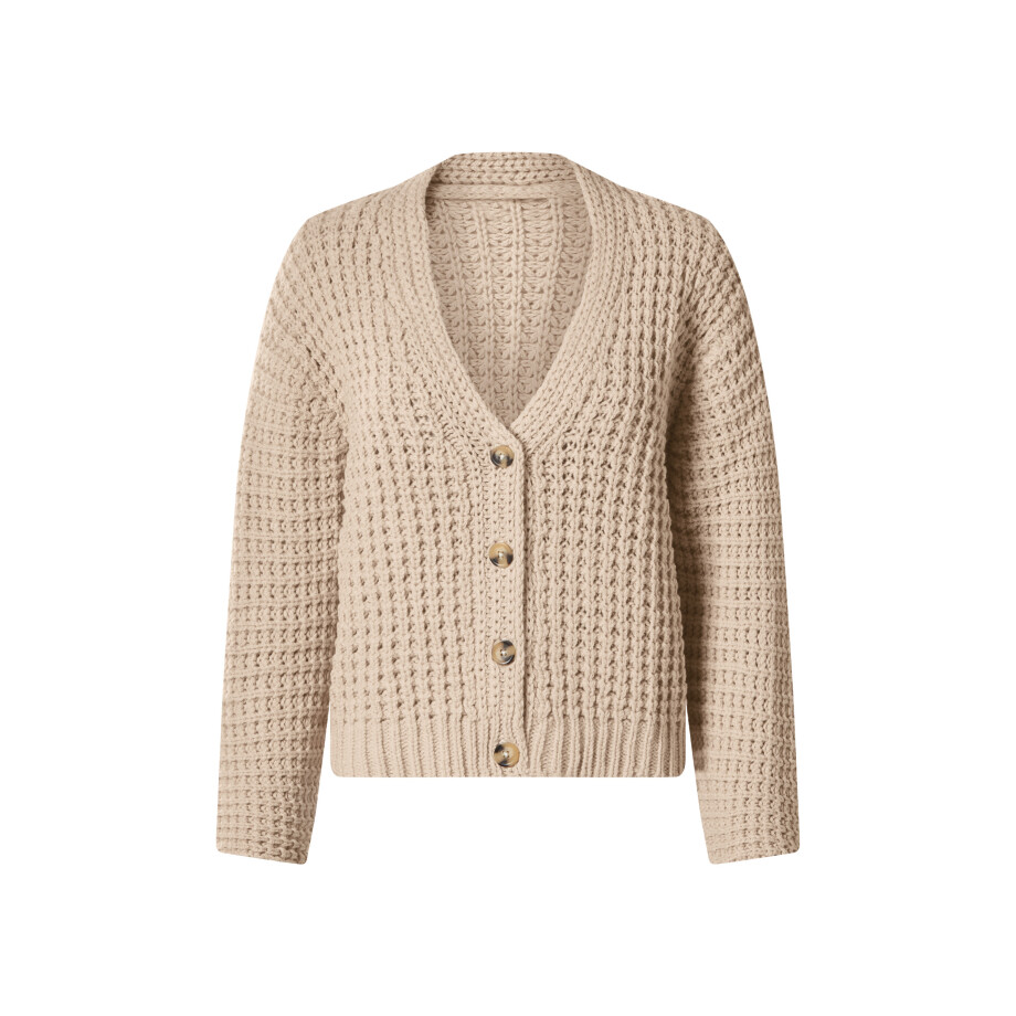 ESMARA Dames gebreid vest (Beige, S (36/38)) afbeelding 1