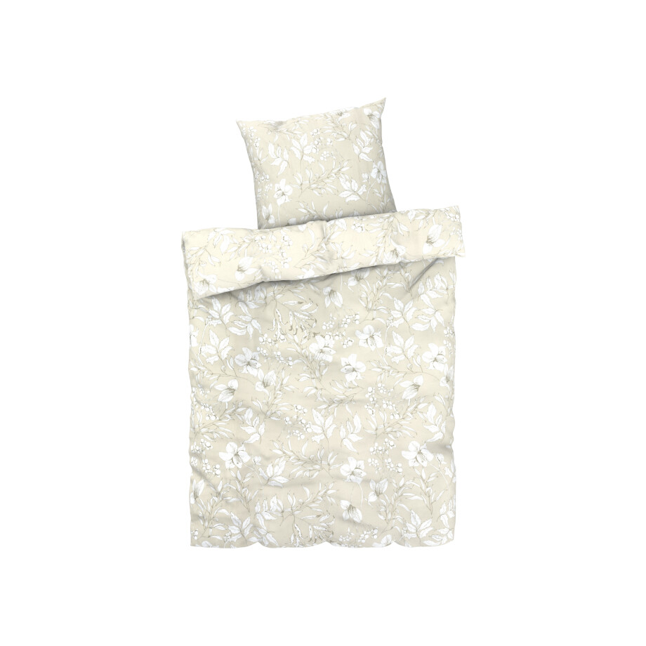 LIVARNO home Satijnen dekbedovertrek 140 x 200 cm (Beige) afbeelding 1