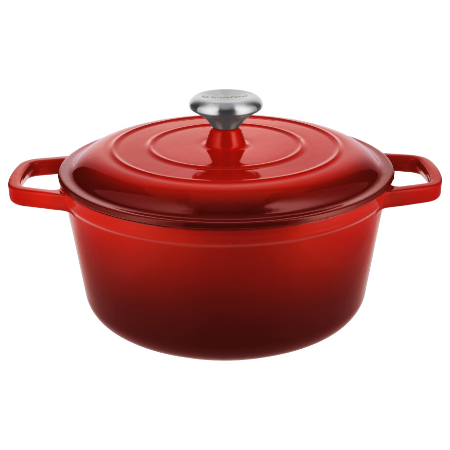 SILVERCREST Gietijzeren pan, Ø26 cm (Rood) afbeelding 1
