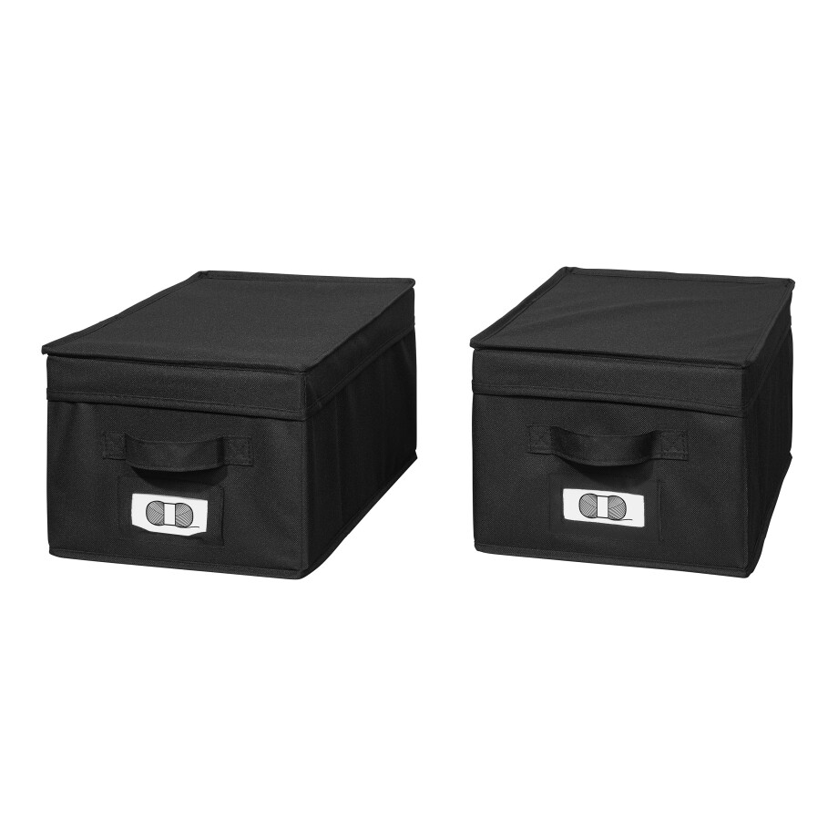 LIVARNO home Opbergbox / lade-opslag (Opbergbox 2 stuks, Zwart) afbeelding 1