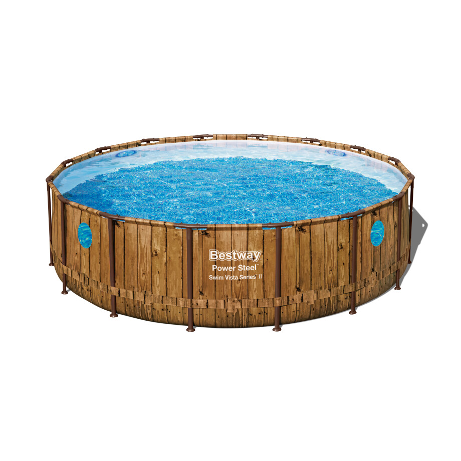 Bestway Zwembad Power Steel Swim Vista Ø 488 x 122 cm afbeelding 1
