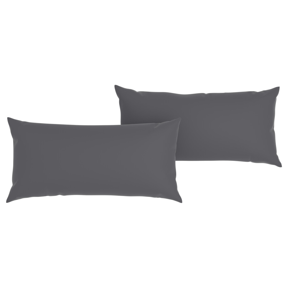 LIVARNO home 2 Mousseline kussenslopen 80 x 40 cm (Grijs) afbeelding 1