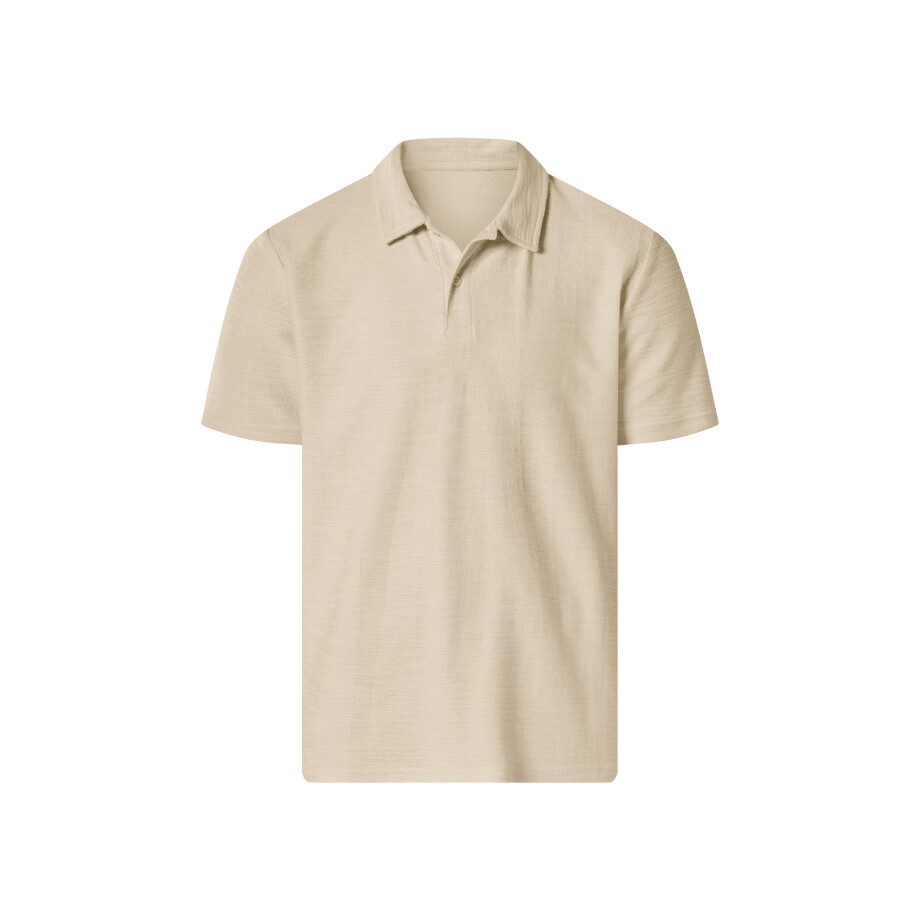 esmara Men Piqué heren polo (Beige, M) esmara Men Piqué heren polo (Beige, M) afbeelding 1