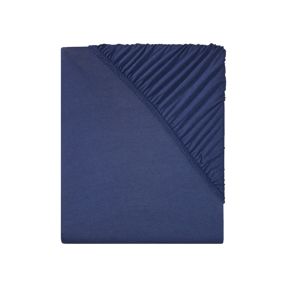 LIVARNO home Jersey hoeslaken 140-160 x 200 cm (Marineblauw) afbeelding 1