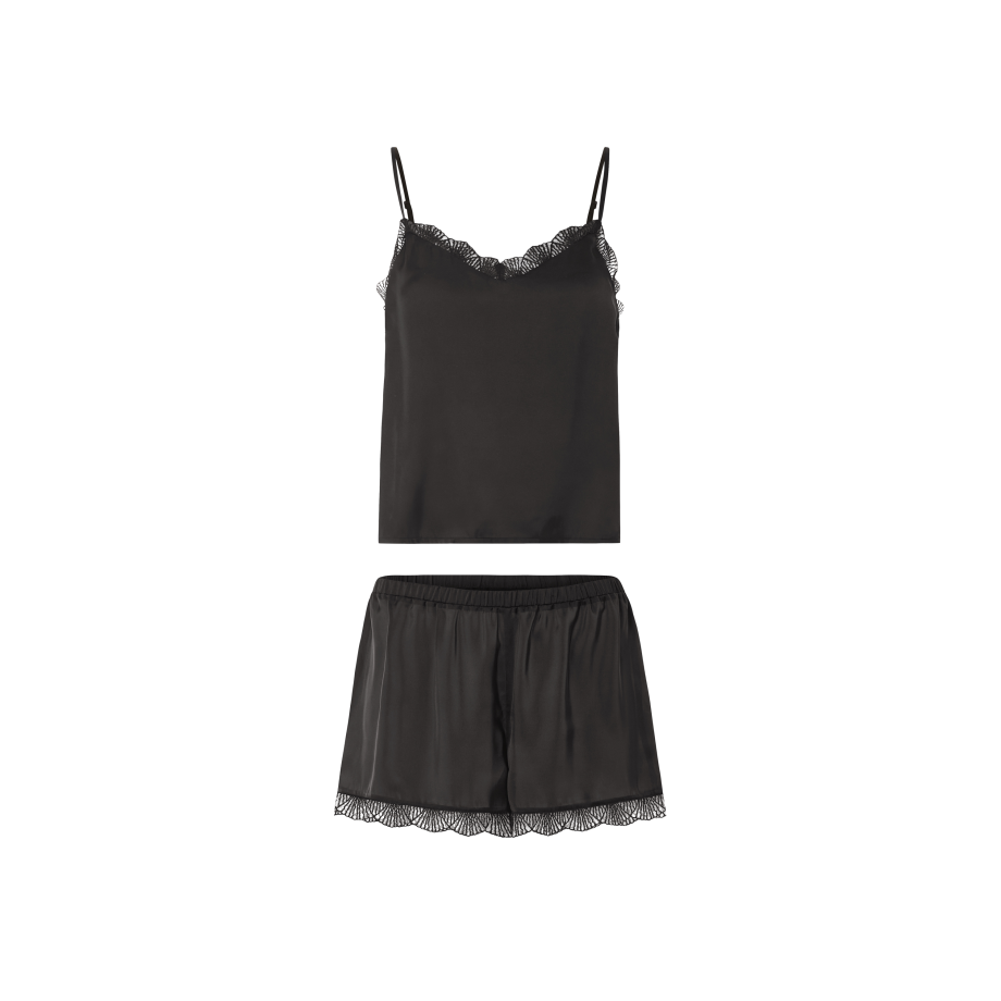 esmara Korte dames pyjama (Zwart, S (36/38)) afbeelding 1