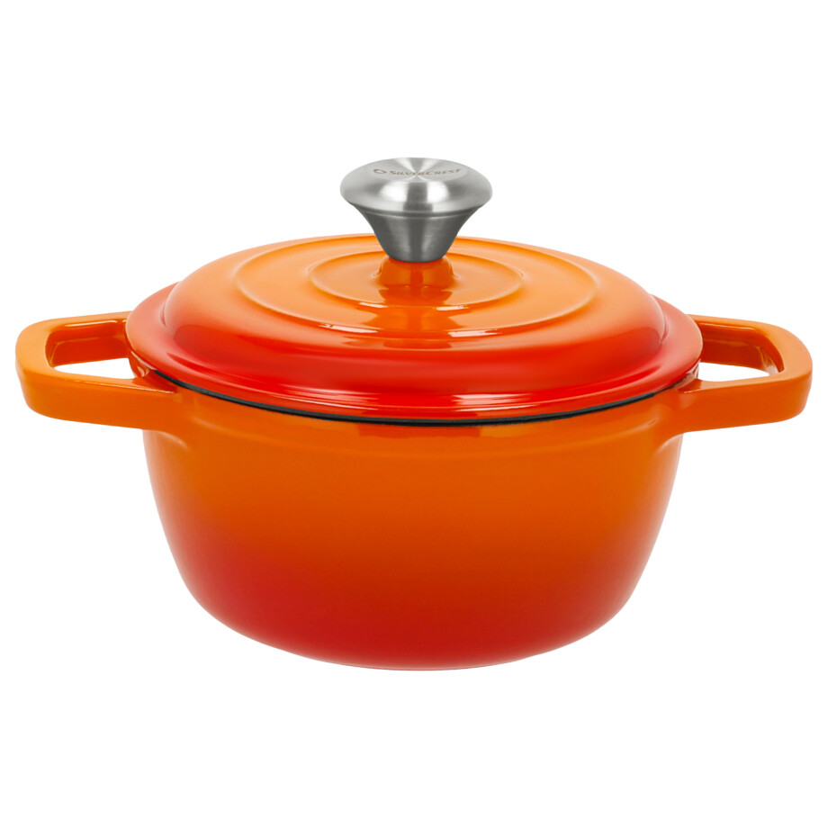 SILVERCREST Gietijzeren pan, Ø16 cm (Oranje) afbeelding 1