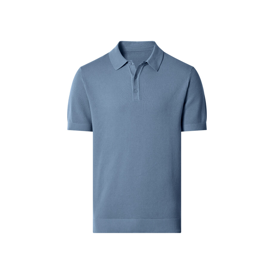 ESMARA MEN Gebreide heren polo (Blauw, S) ESMARA MEN Gebreide heren polo (Blauw, S) afbeelding 1