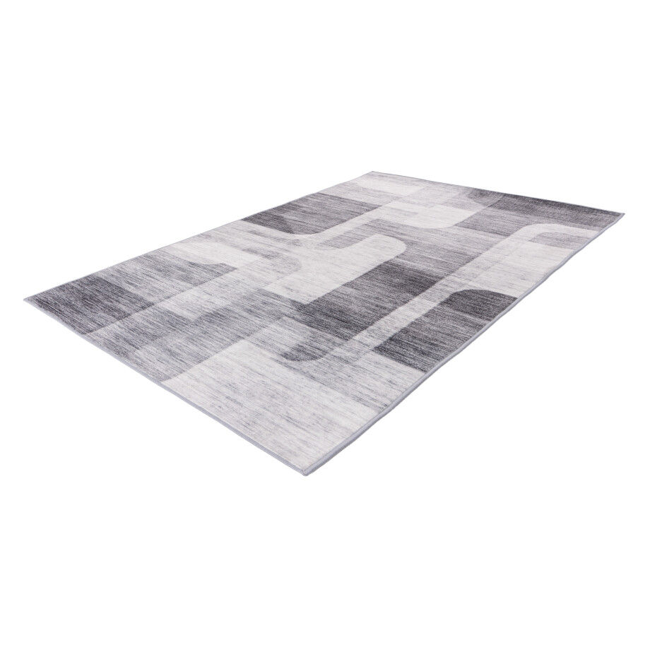 KAYOOM Vloerkleed Bluster 225 - laagpolig & glanzend (225, Zilver, 120 x 170 cm) KAYOOM Vloerkleed Bluster 225 - laagpolig & glanzend (225, Zilver, 120 x 170 cm) afbeelding 1
