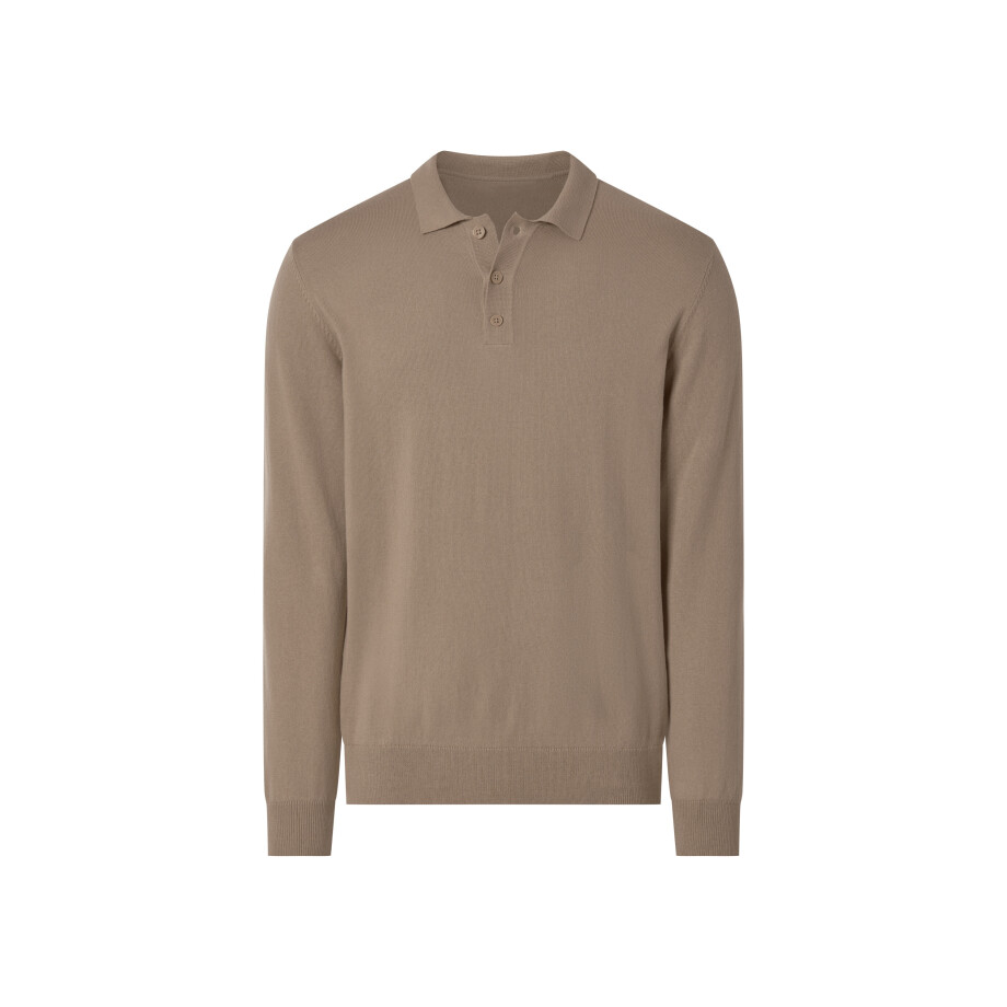 ESMARA MEN Heren fijngebreide trui (Beige, S) afbeelding 1