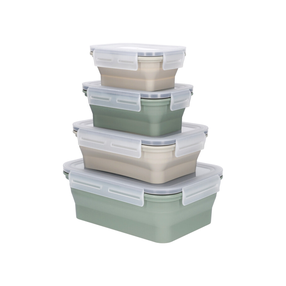 SILVERCREST Opvouwbare vershoudbakjes of lunchbox (Rechthoekig 4-delig) afbeelding 1