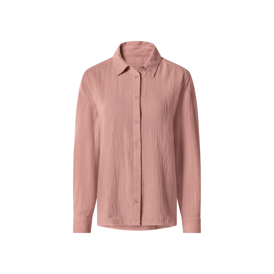 esmara Mousseline dames blouse (Lichtroze, L (44/46)) afbeelding 1